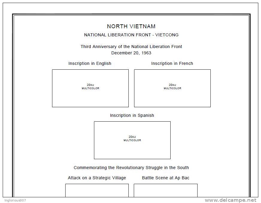 VIETNAM STAMP ALBUM PAGES 1946-2011 (510 pages)