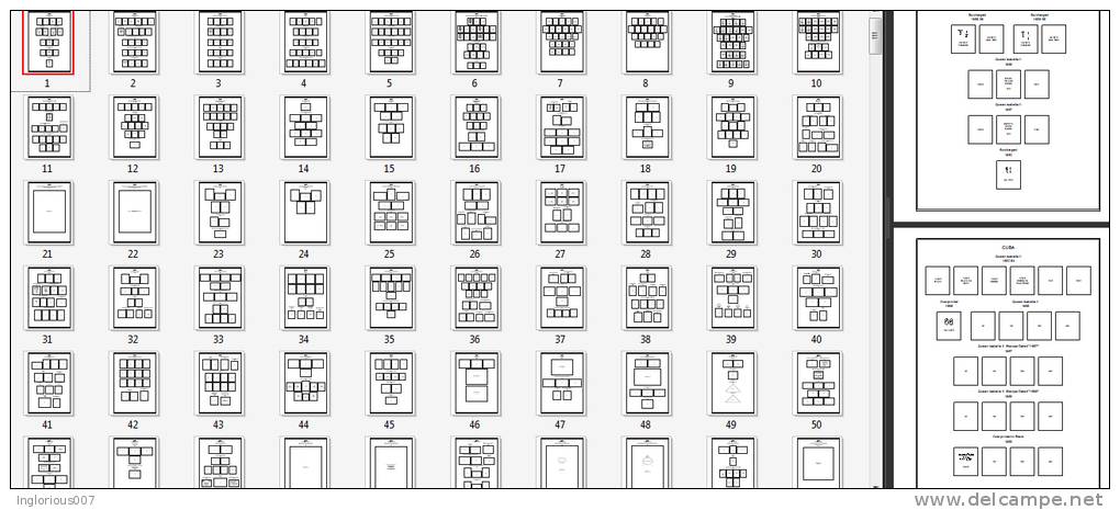 CUBA STAMP ALBUM PAGES 1855-2011 (711 Pages) - Anglais