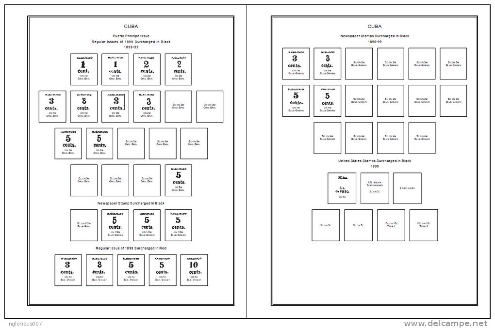 CUBA STAMP ALBUM PAGES 1855-2011 (711 Pages) - Engels