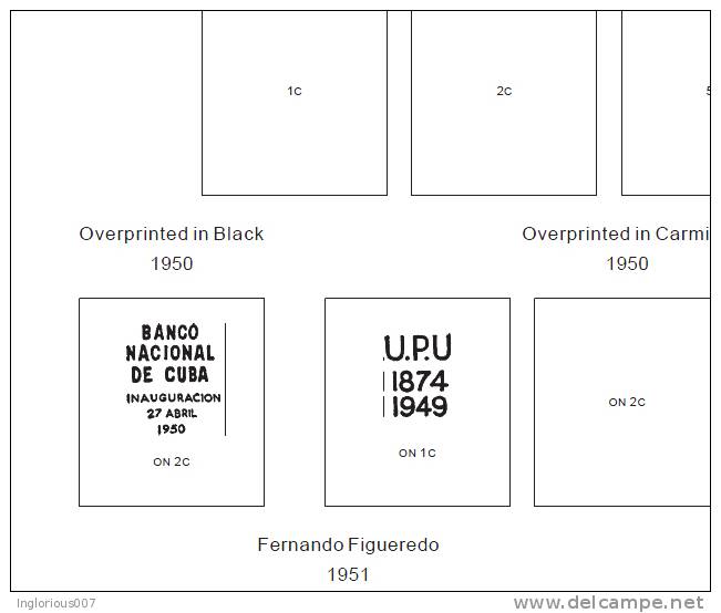 CUBA STAMP ALBUM PAGES 1855-2011 (711 pages)