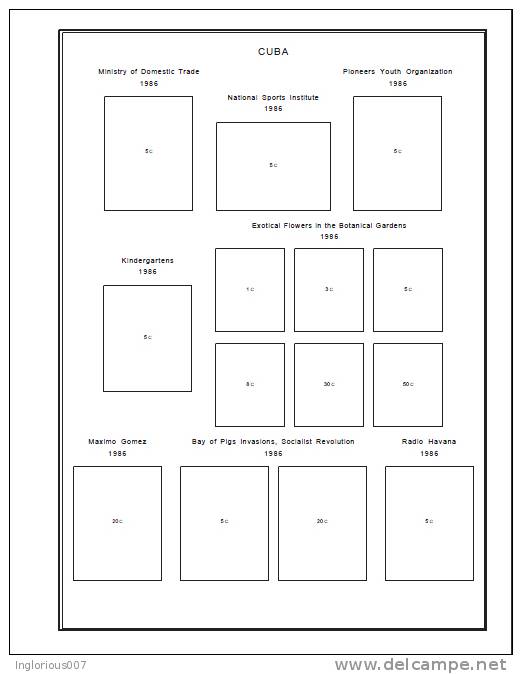 CUBA STAMP ALBUM PAGES 1855-2011 (711 pages)