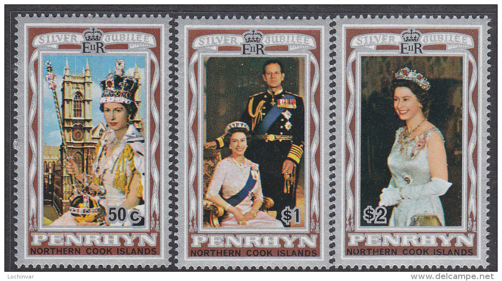 PENRHYN, 1977 QUEENS JUBILEE 3 MNH - Penrhyn