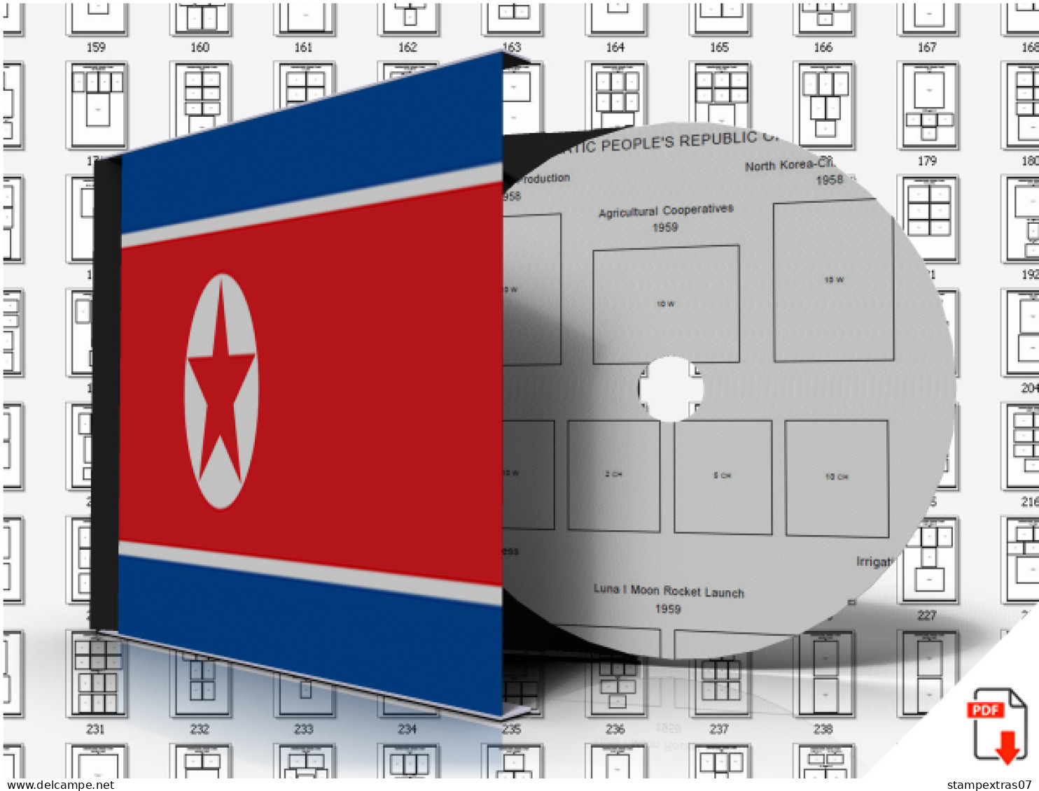 NORTH KOREA (DEMOCRATIC PEOPLE´S REPUBLIC OF KOREA) STAMP ALBUM PAGES 1946-2011 (1035 Pages) - Englisch