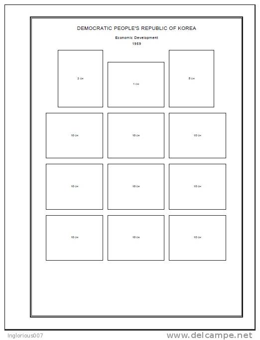 NORTH KOREA (DEMOCRATIC PEOPLE´S REPUBLIC OF KOREA) STAMP ALBUM PAGES 1946-2011 (1035 Pages) - English