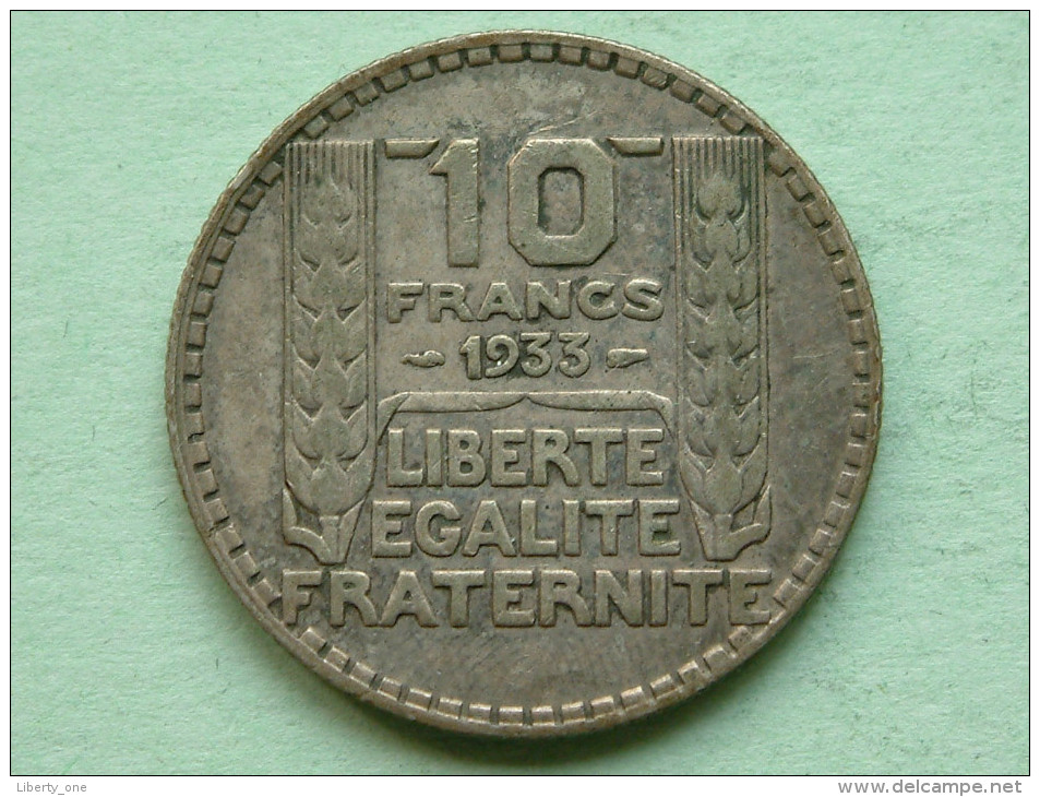 1933 - 10 Francs / KM 878 ( Uncleaned - For Grade, Please See Photo ) ! - Autres & Non Classés