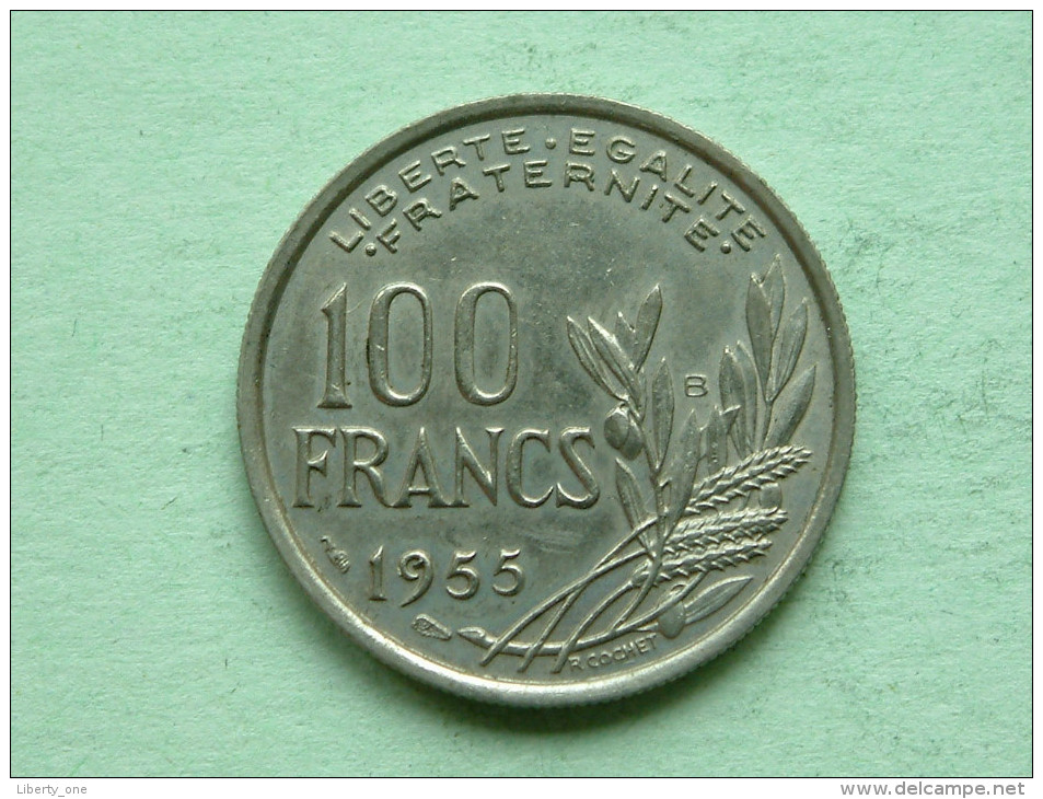 1955 B - 100 Francs / KM 919.2 ( Uncleaned - For Grade, Please See Photo ) ! - Autres & Non Classés