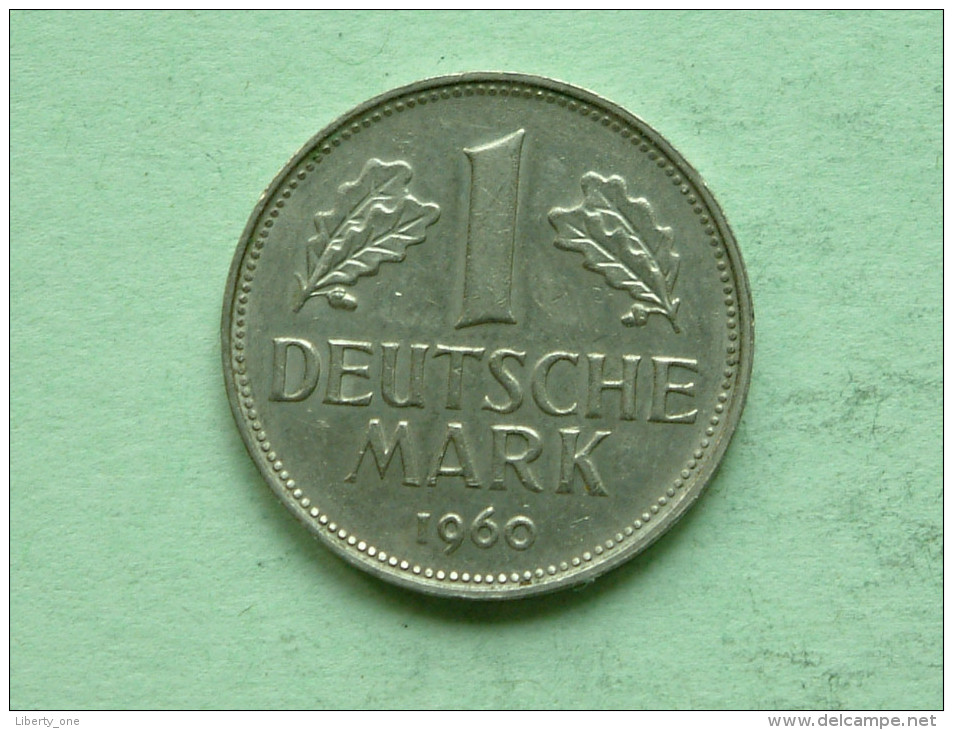 1960 G - 1 Mark / KM 110 ( Uncleaned - For Grade, Please See Photo ) ! - 1 Mark