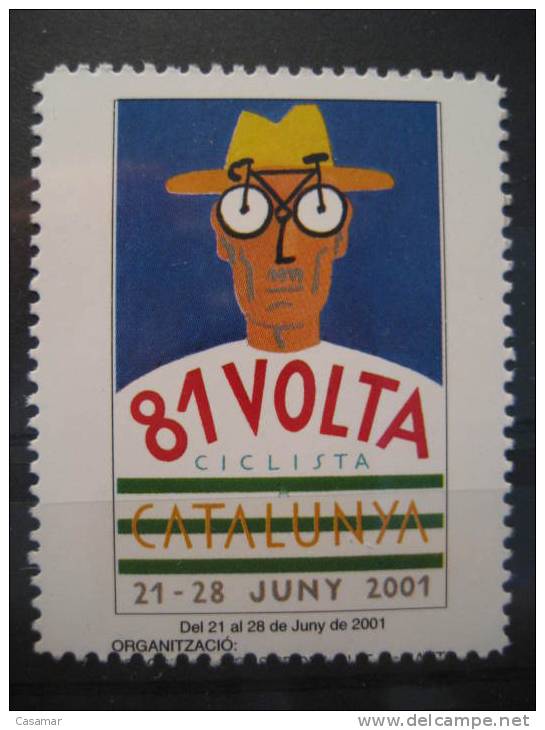 SPAIN 2001 Perforated Volta Tour Giro Vuelta Cycling Cyclisme Bicycle Poster Stamp Label Vignette Viñeta - Ciclismo