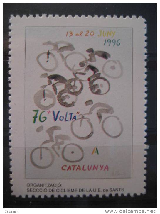 SPAIN 1996 Perforated Volta Tour Giro Vuelta Cycling Cyclisme Bicycle Poster Stamp Label Vignette Viñeta - Ciclismo