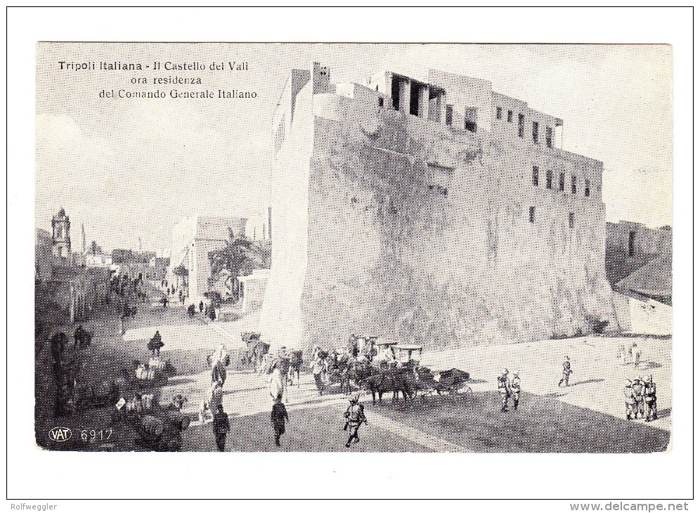 1913 - AK  Tripoli Castello Del Vali Ora Residenza Del Commando Generale Italiano - Autres & Non Classés