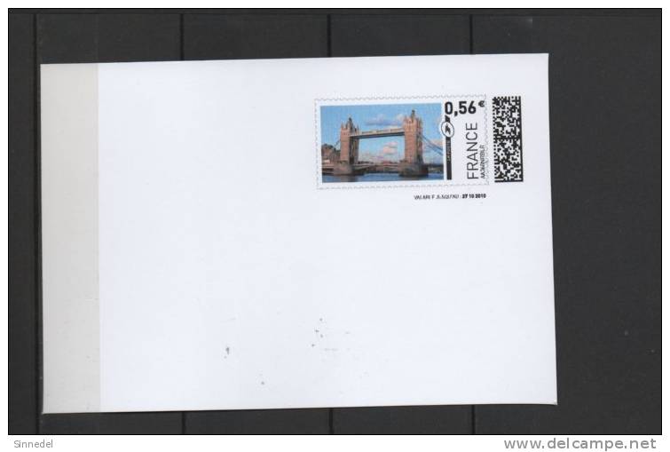 MON TIMBRE EN LIGNE   FORMAT 10 X 15 Cms TARIF 0.56 €   ENTIER  NEUF THEME PONT TOWER BRIDGE - Pseudo-officiële  Postwaardestukken