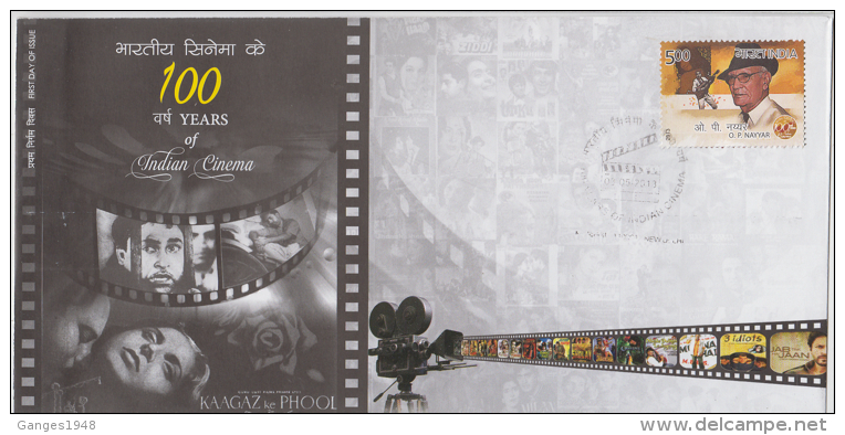 India 2013  O.P. Nayyar  100 Years Of Indian Cinema Private FDC No. 47 Of 50 Stamps Issued # 81892  Inde Indien - Cinema