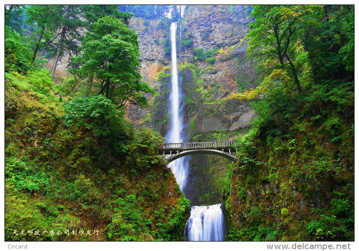 [ T08-003 ] waterfall ,China 10 pre-stamped cards