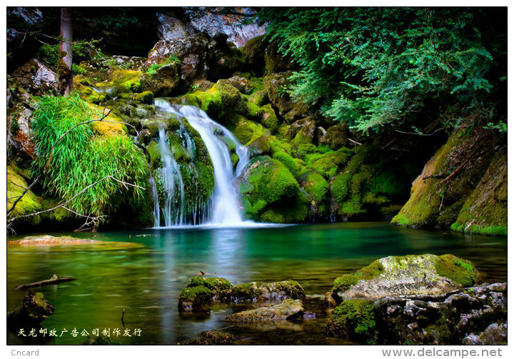 [ T08-006 ] waterfall ,China 10 pre-stamped cards