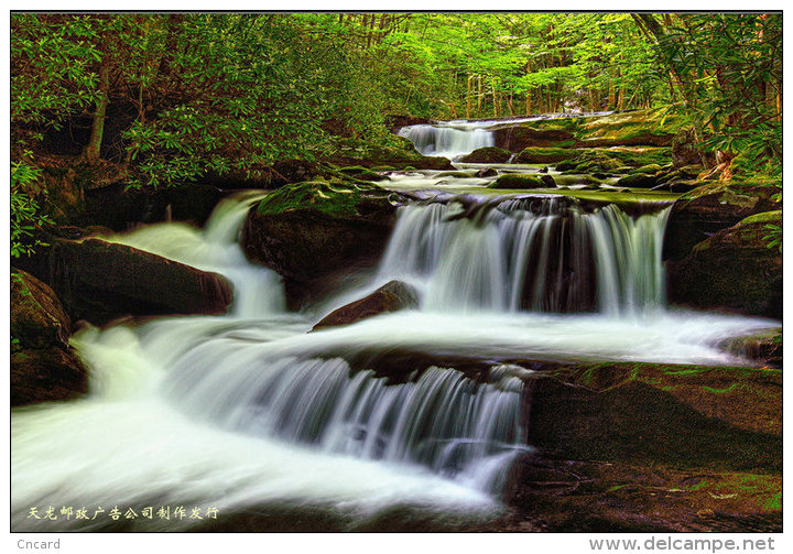 [ T08-008 ] waterfall ,China 10 pre-stamped cards