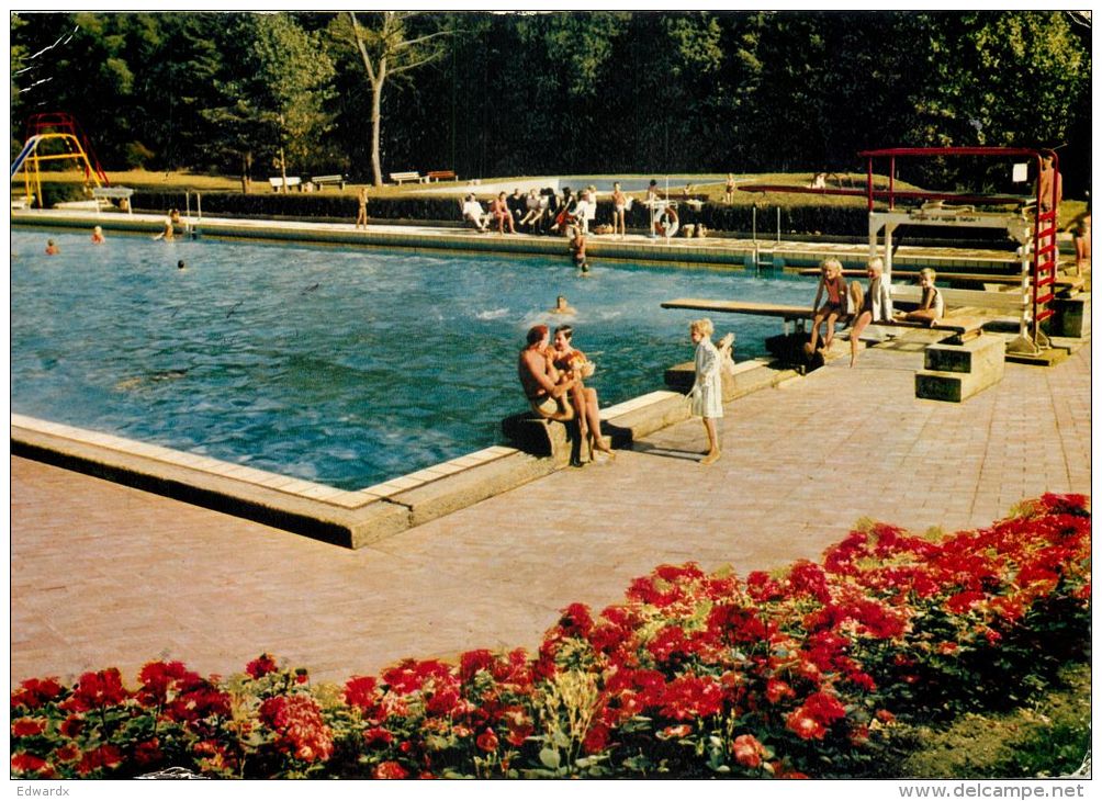 Luftkurort Outdoor Swimming Pool, Prum, Germany Postcard Used Posted To NL 1985 - Prüm