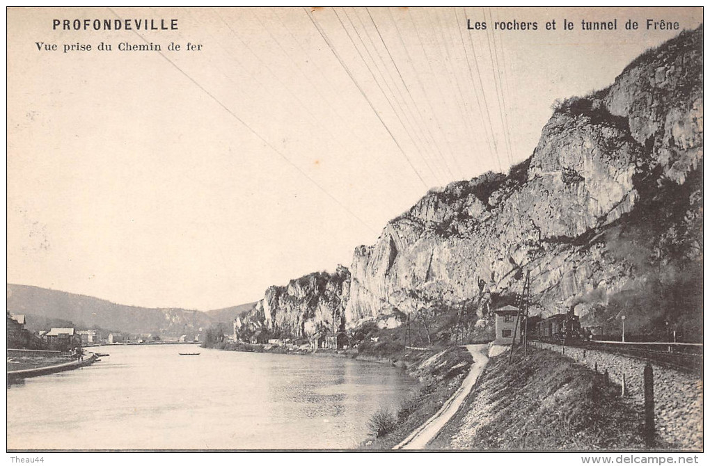 ¤¤  -  PROFONDEVILLE   -  Vue Prise Du Chemin De Fer  -  Les Rochers Et Le Tunnel De Frêne  -  ¤¤ - Profondeville
