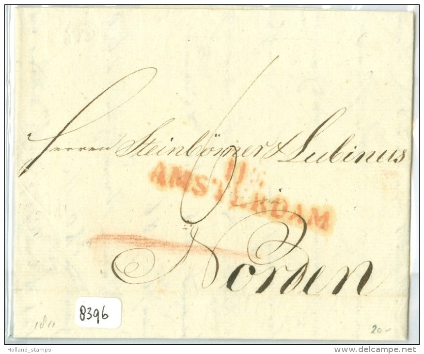 E.o. HANDGESCHREVEN BRIEF Uit 1811 Van DEPARTEMENT  STEMPEL 118/AMSTERDAM Naar FIRMA STEINBOMER VORDEN  (8396) - ...-1852 Voorlopers