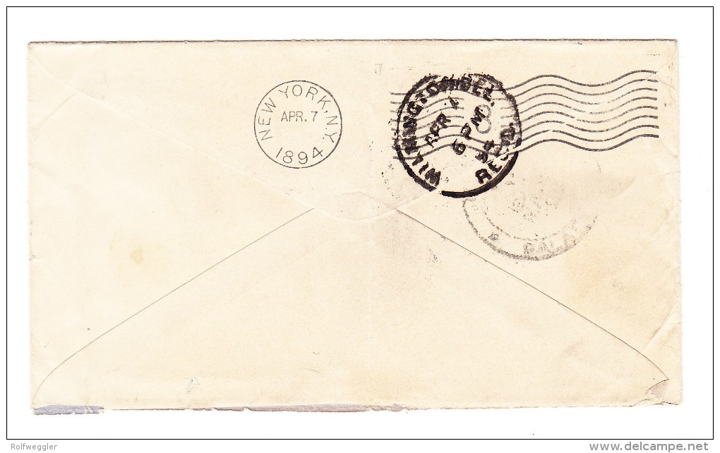 1894 Brief Von Ada-Pazari Nach USA Mit Einzelfrankatur 1 Pia. Mi#71 Mit AK-Stempel - 1837-1914 Esmirna