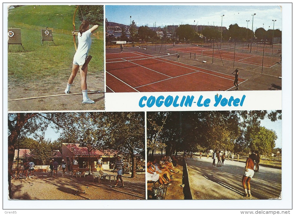 CP COGOLIN PLAGE, LE YOTEL, CARREFOUR DE LA FOUX, TIR A L'ARC, TENNIS, PETANQUE, VAR 83 - Cogolin