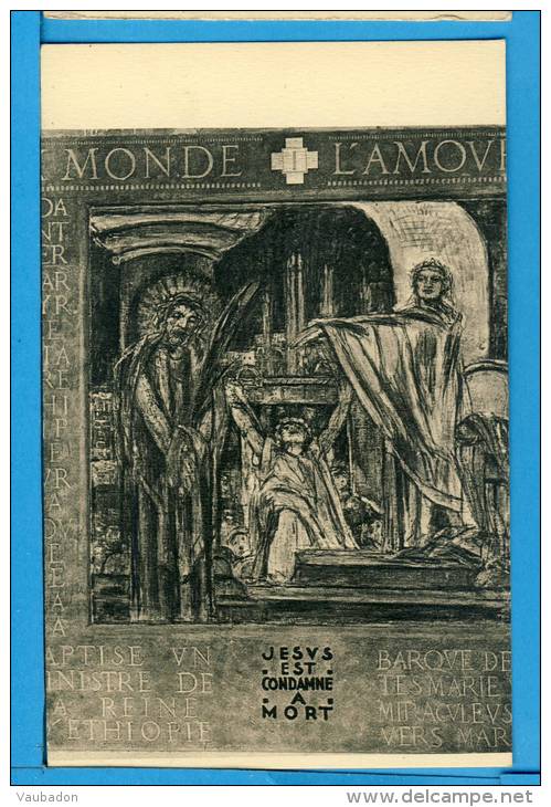 CP, CHEMIN DE CROIX Par Georges Desvallières, Ire Station - Jésus Prend Sur Lui..., Vierge, RARE - Gemälde, Glasmalereien & Statuen