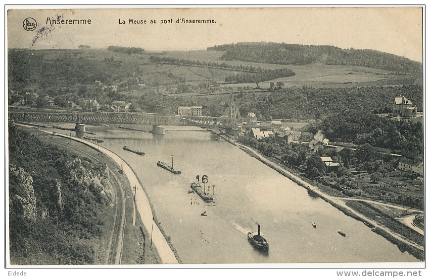 Anseremme Nels La Meuse Au Pont D Anseremme Serie 33 No 7  Timbrée Dinant 1902 - Autres & Non Classés