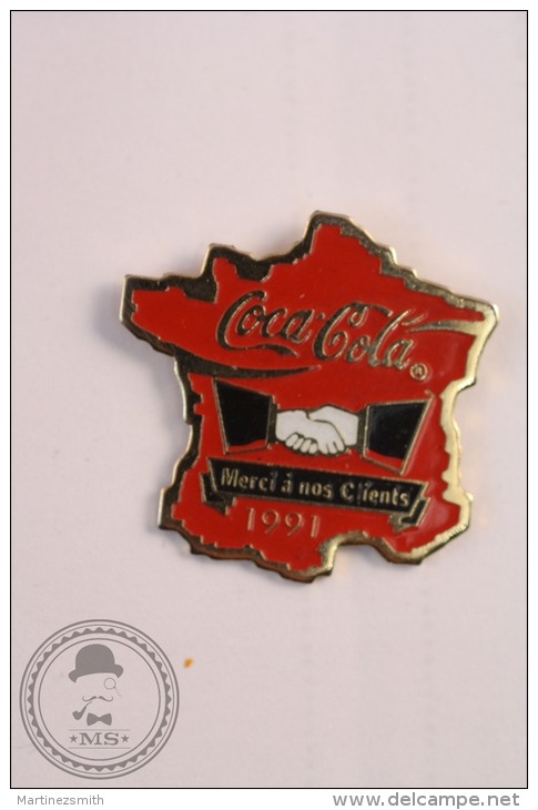 Coca Cola  France/ Paris - Merci A Nos Clients Pin Badge  - #PLS - Coca-Cola