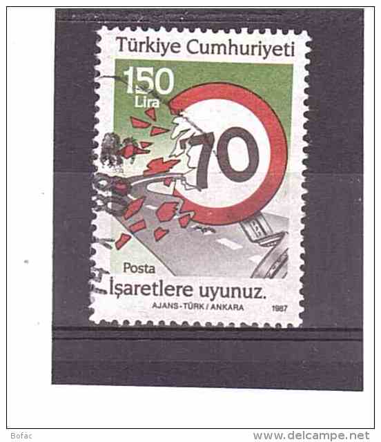 2524   OBL  Y&amp;T  (la Sécurité Routière) *TURQUIE*  13/07 - Used Stamps