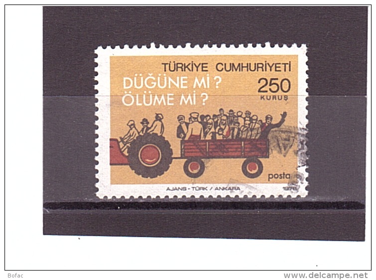 2210    OBL Y&amp;T  (Sécurité Routière) *TURQUIE*  13/07 - Oblitérés