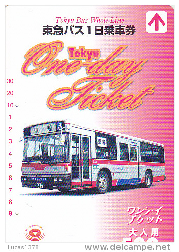 JAPON / TITRE DE TRANSPORT TOKYO / BUS - Mariposas