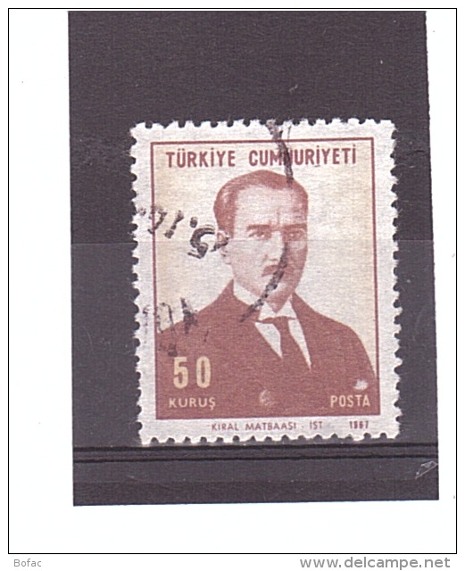 1861  OBL   Y&amp;T  (Atatürk)  *TURQUIE*  13/05 - Oblitérés