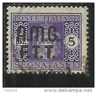 TRIESTE A 1947 AMG-FTT SOPRASTAMPATO D´ITALIA ITALY OVERPRINTED SEGNATASSE TAXES TASSE LIRE 5 USATO USED - Taxe