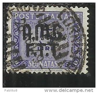 TRIESTE A 1947 1949 AMG-FTT SOPRASTAMPATO D'ITALIA ITALY OVERPRINTED SEGNATASSE TAXES TASSE LIRE 5 USATO USED - Strafport