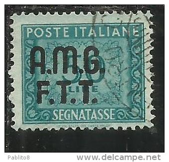 TRIESTE A 1947 1949 AMG-FTT SOPRASTAMPATO D'ITALIA ITALY OVERPRINTED SEGNATASSE TAXES TASSE LIRE 50 USATO USED - Strafport