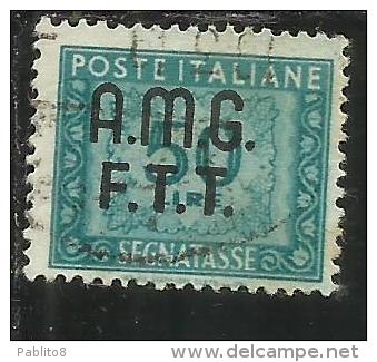 TRIESTE A 1947 1949 AMG-FTT SOPRASTAMPATO D'ITALIA ITALY OVERPRINTED SEGNATASSE TAXES TASSE LIRE 50 USATO USED - Strafport