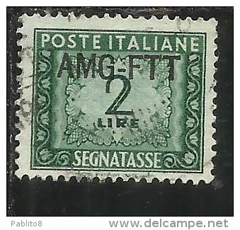 TRIESTE A 1949 1954 AMG-FTT SOPRASTAMPATO D´ITALIA ITALY OVERPRINTED SEGNATASSE TAXES TASSE LIRE 2 USATO USED - Strafport