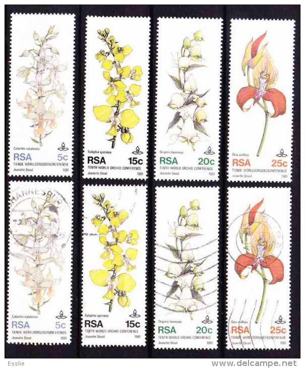 South Africa RSA - 1981 - 10th World Orchid Conference, Flowers - Complete Set MNH And Used - Oblitérés