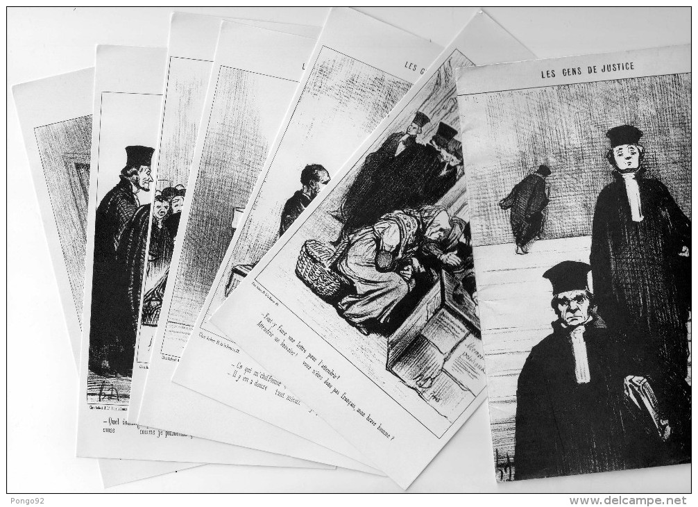 Les Gens De Justice, Repro De 6 Gravure D'honoré Daumier (vprs) - Estampes & Gravures