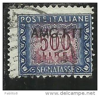 TRIESTE A 1949 1954 AMG-FTT SOPRASTAMPATO D´ITALIA ITALY OVERPRINTED SEGNATASSE TAXES TASSE LIRE 500 USATO USED - Postage Due