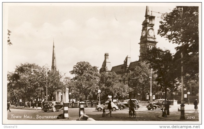 SOUTHPORT. Town Hall - 2 Scans - Southport