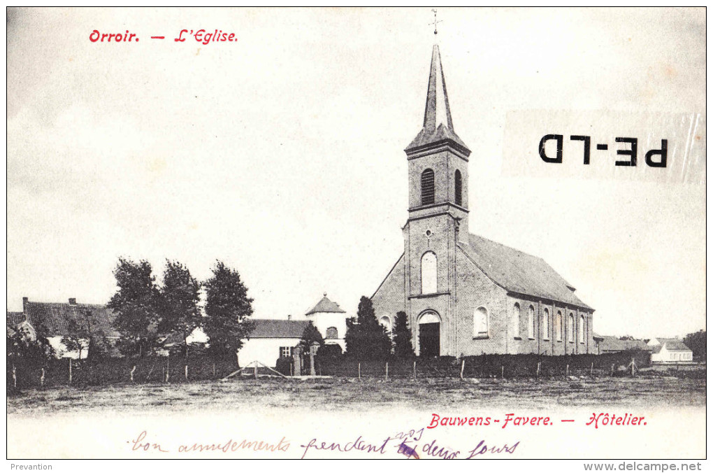 ORROIR - L'Eglise - Bauwens-Favere  Hôtelier - Mont-de-l'Enclus
