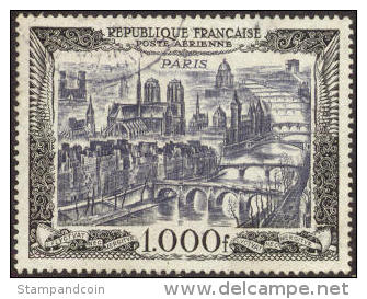 France C27 XF Used 1000fr Airmail From 1950 - 1927-1959 Used