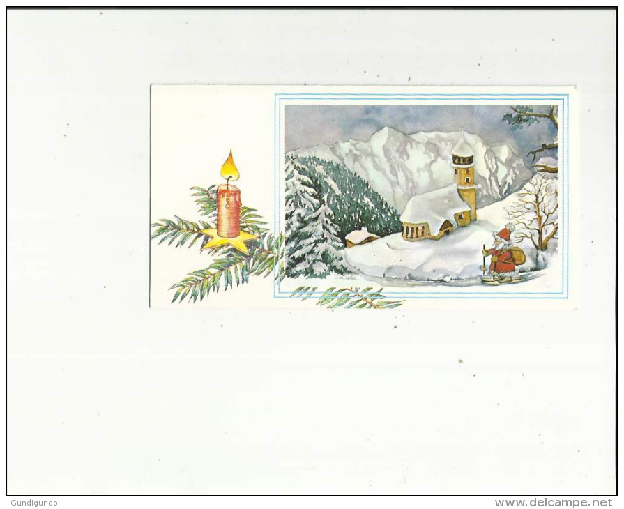 Carte  G F  Brillante  Depliante De La Veillée De Noel ( Original Peint Avec La Bouche Par H  Koschinski - Autres & Non Classés