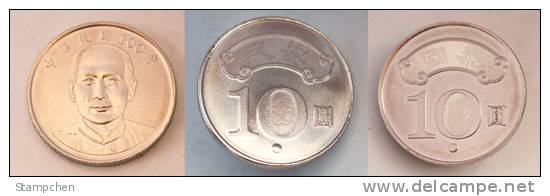 2011 100th Anni. Rep Of China Sun Yat-sen SYS NT$10.00 Coin - China