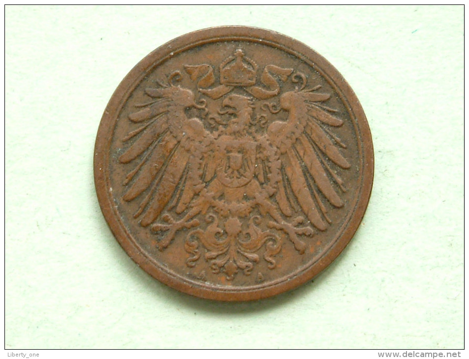 1910 A - 2 Pfennig / KM 16 ( Uncleaned Coin - For Grade, Please See Photo ) !! - 2 Pfennig