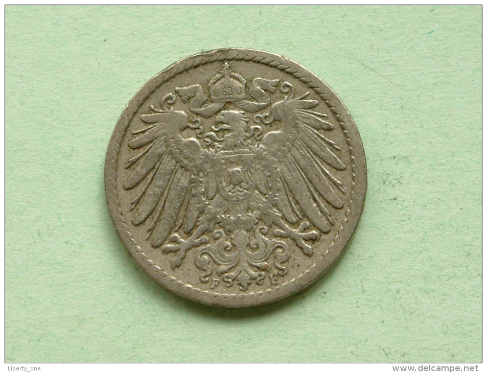 1898 F - 5 Pfennig / KM 11 ( Uncleaned Coin - For Grade, Please See Photo ) !! - 5 Pfennig