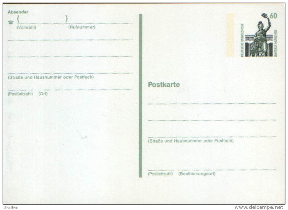 Deutschland/Germany- Postal Stationery Postcard 1989,unused - P140 - Cartoline - Nuovi