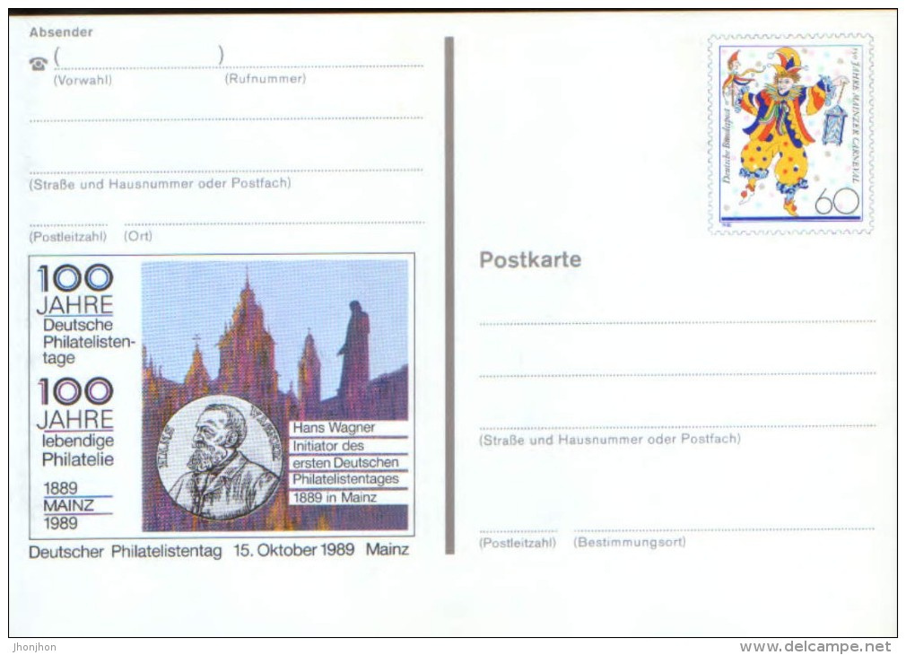 Deutschland/Germany- Postal Stationery Private Postcard 1989,unused - Cartoline Private - Nuovi