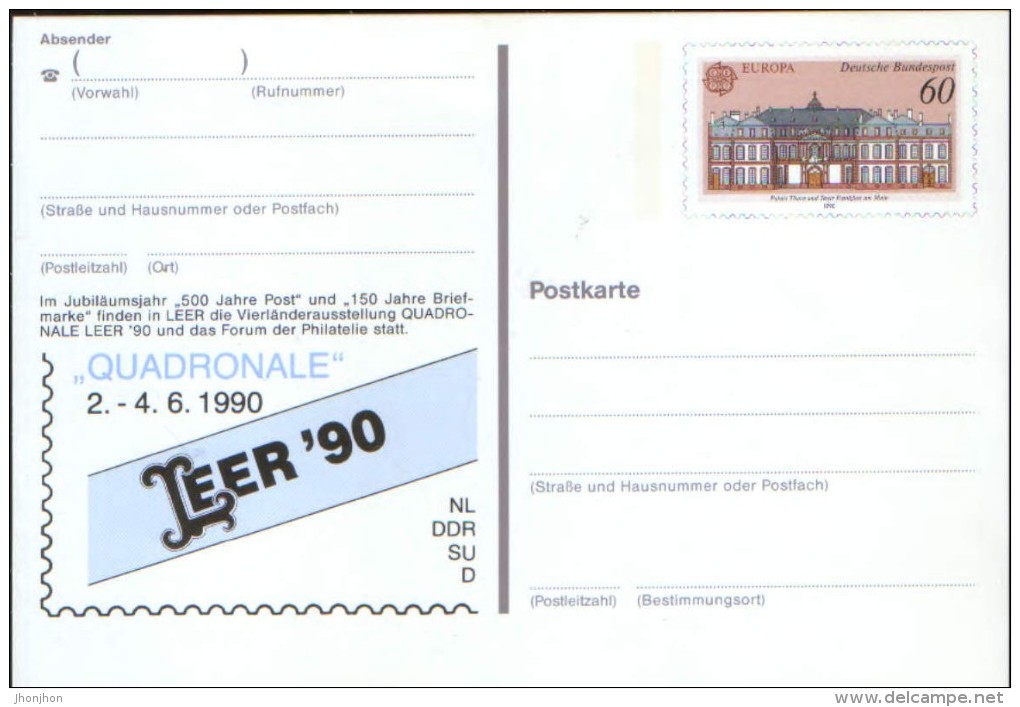 Deutschland/Germany- Postal Stationery Private Postcard 1989,unused - Privé Postkaarten - Ongebruikt