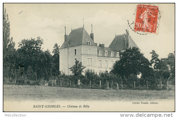 89 SAINT GEORGES SUR BAULCHE /  Saint-Georges, Château De Billy / - Saint Georges Sur Baulche